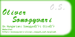 oliver somogyvari business card